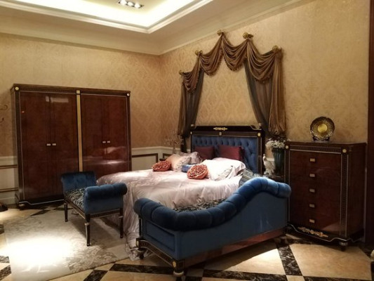 Double bed bed marriage bed Luxur Design Luxury Beds Rococo Baroque Antique style