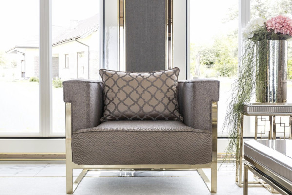 Armchair Beige Living room Design Elegant Furniture Modern 1 Seater Beautiful Luxury new