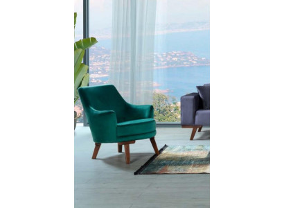 Living room Armchair Seater 1 Seat Fabric Polyester Style Modern Design green Color