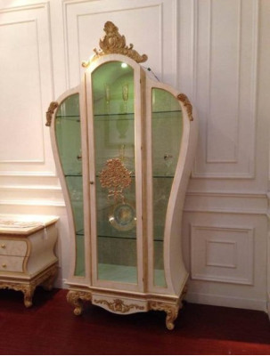 Display case Wardrobe Showcases Living room Show Cabinets Design Baroque Rococo
