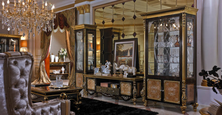 Display case Wardrobe Showcases Living room Show Cabinets Design Baroque Rococo