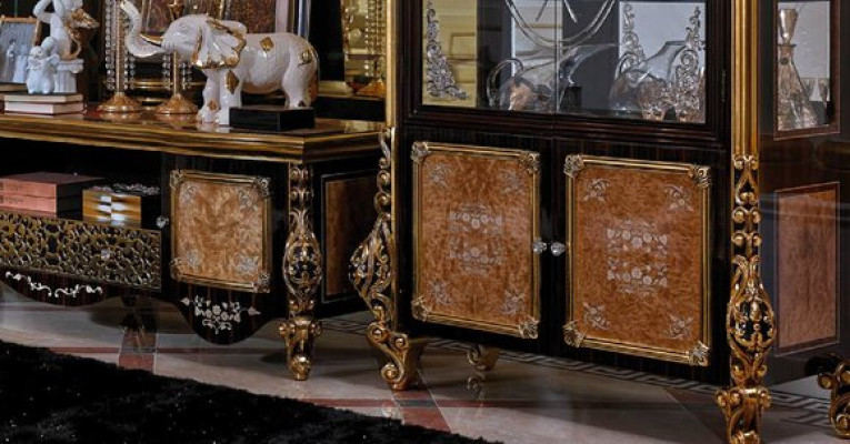 Display case Wardrobe Showcases Living room Show Cabinets Design Baroque Rococo