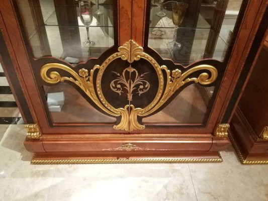 Display case Glass Wardrobe Living room Showcase 2-door showcases Baroque Rococo