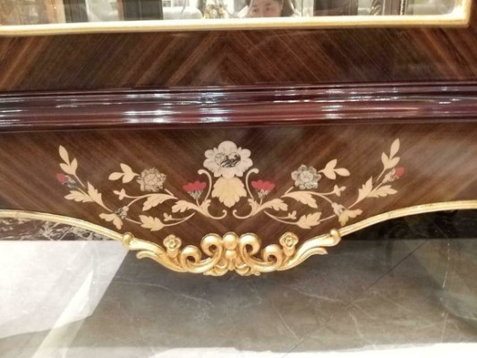 Display case Glass Wardrobe Living room Shop window 2-door showcases Baroque Rococo new