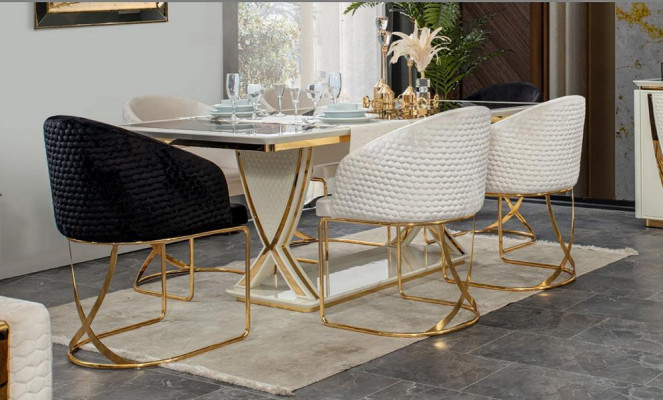 Dining room Set Ess Group Tables Wood Table 7tlg Complete Set Dining table 6x Chairs