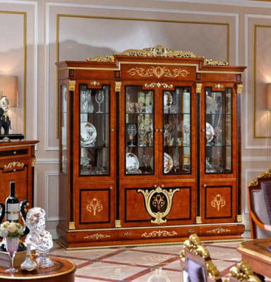 Display case Wardrobe Showcases Living room Show Cabinets Design Baroque Rococo E38 new