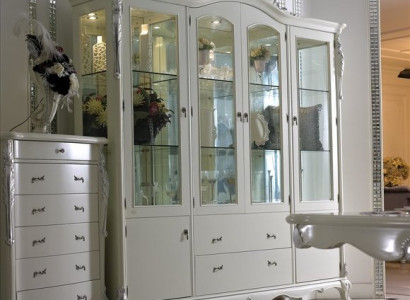 XXL luxury shop window display case glass wardrobe antique style baroque rococo