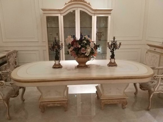 Royal Dining table Table Wood Tables Baroque Rococo Dining room Antique