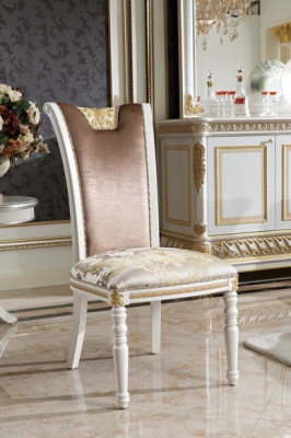 4 Chairs Set Dining room Designer Wood Chair Suite Antique Style Baroque Rococo