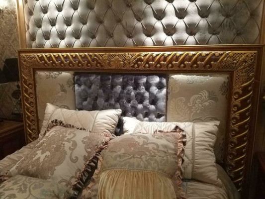 Double bed bed marriage bed design luxury beds baroque rococo antique style 180x200