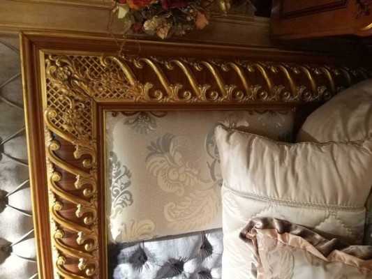 Double bed bed marriage bed design luxury beds baroque rococo antique style 180x200