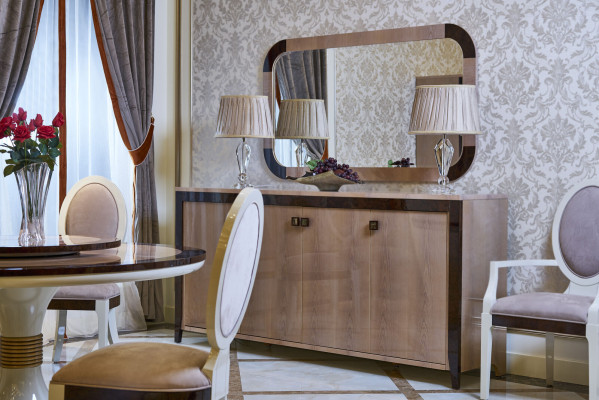 Elegant Style Furniture Bedroom Chest of drawers Classic Wardrobe Sideboard with Mirror