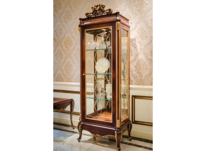 Display case Glass Wardrobe Living room Showcase 1 door showcases Baroque Rococo