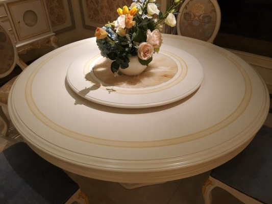 Round Dining room Round Table Wood Tables Round Classic Baroque Rococo