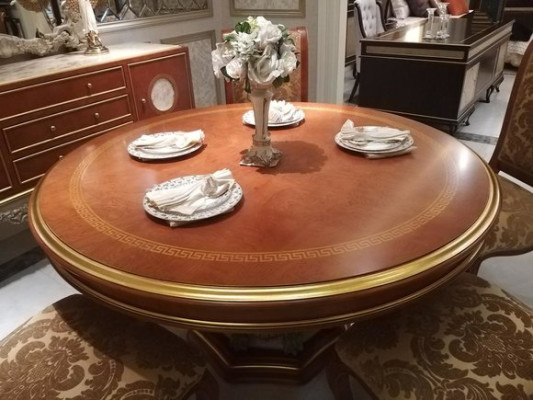 Classic r round table baroque rococo dining table design decoration luxury dining room