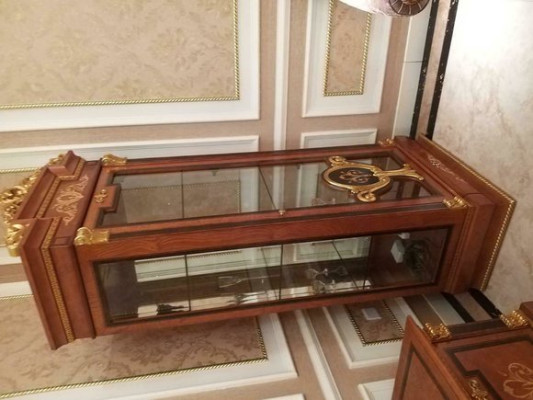 Display case Glass Wardrobe Living room Shop window decoration 1-door showcases Baroque