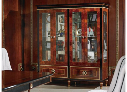 Display case Glass Wardrobe Living room Shop window 4-door showcases XXL