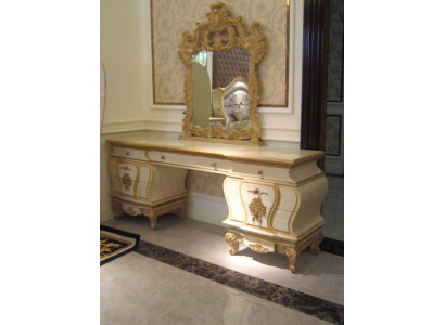 Dressing table with Mirror Luxury Class Console Chest of drawers Bedroom Baroque Rococo