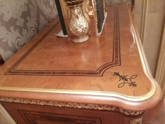 Dressing table Mirror Stool Luxury class Chest of drawers Bedroom Baroque