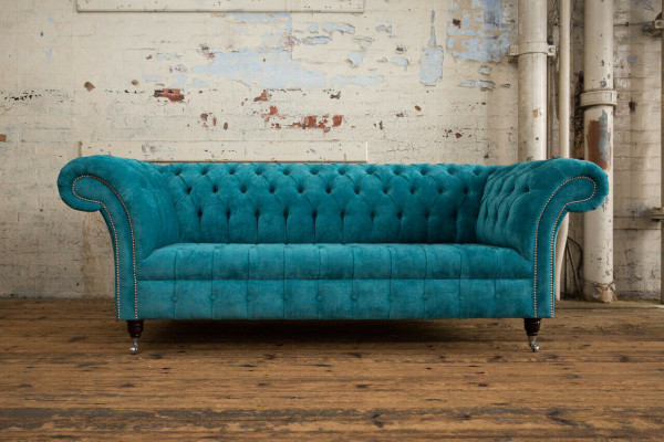 Chesterfield Original Sofa Couch Textile Sofas Couches Upholstery Fabric new