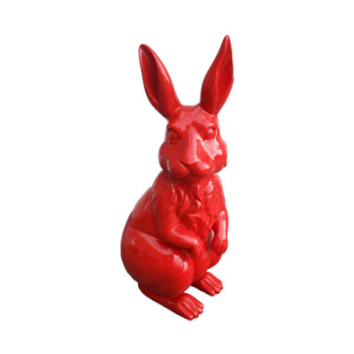 Garden Decoration Red Rabbit Statue Figure Decorative Statues Sculpture Figures 220 cm