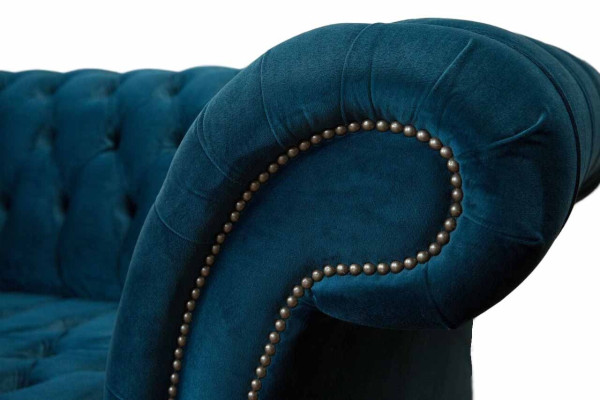 Blue e Chesterfield Sofa set Couch Upholstery Set Seating set 3+1+1