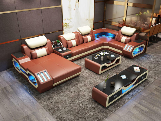 Outstanding ne Living landscape Corner sofa Upholstery Corner suite couches sofas usb led