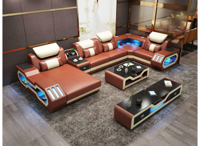 Outstanding ne Living landscape Corner sofa Upholstery Corner suite couches sofas usb led