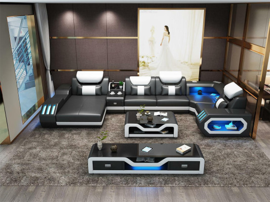 Outstanding ne Living landscape Corner sofa Upholstery Corner suite couches sofas usb led
