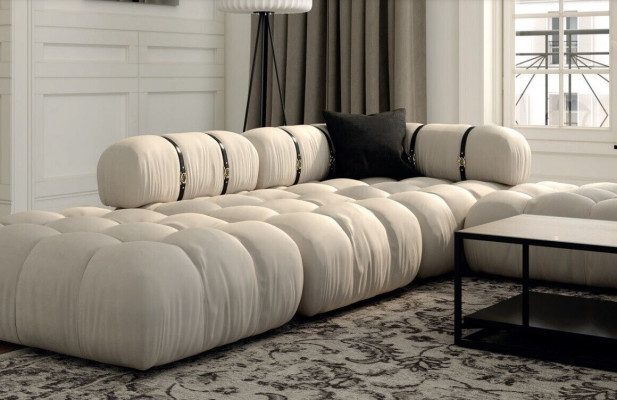 Corner sofa L-shape Sofa White Sofas Modern Living room Textile Upholstery Design Corner new