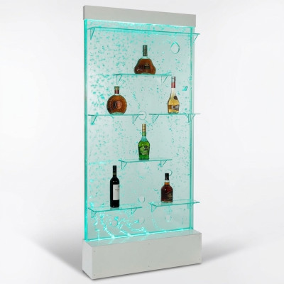 Shelves Designer Illuminated Led Water Wall Bar Shelf Column Counter Water Columns