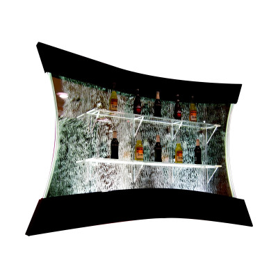 Shelves Design Illuminated Led Water Wall Bar Shelf Column Water Columns