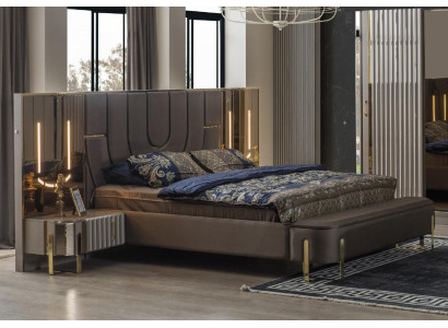 Luxury Bed Beds Modern Double bed Brown Bed Frame Bedroom new