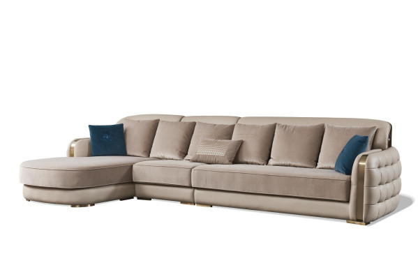 Sofa Leather L-shape Couch Living landscape Corner sofa Suite Modern Couches