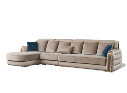 Sofa Leather L-shape Couch Living landscape Corner sofa Suite Modern Couches