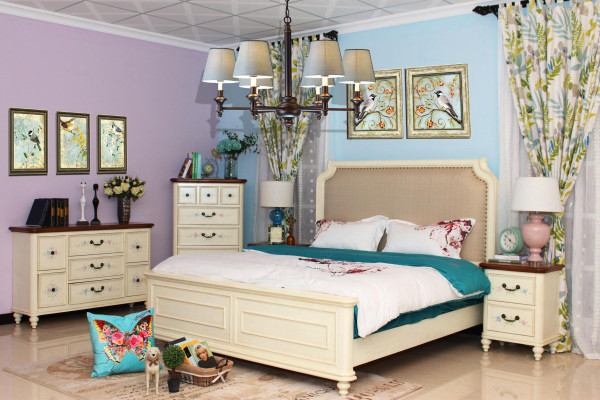 Design Bedroom 5 pcs. Complete e Suite Set Bed Bedside table Chest of drawers new