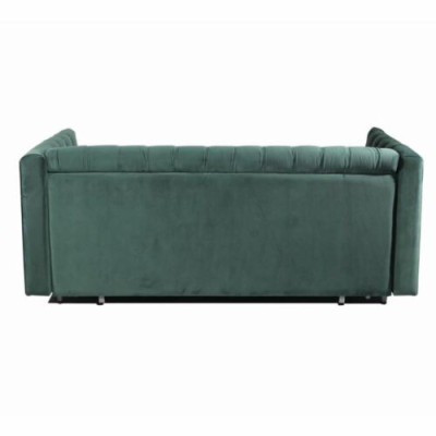 American Style Chesterfield Sofa Couch Leather Upholstery Three Seater Green