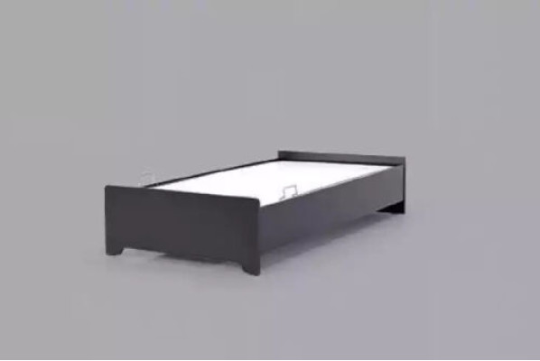 Designer beds Childrens bed Black modern youth bed 100x200cm