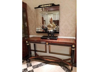 Consoles Table Furniture Set Console Baroque Rococo Style Chest of drawers with Mirror