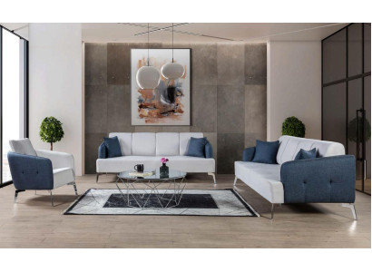 Luxury Sofa set Couch Upholstery Furniture Set 331 Seat Velvet Textile 3-piece.