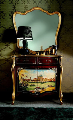 Italian Chest of drawers Sideboard Hand Painting Wardrobe Luxury Sideboard Italian Wood