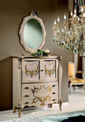 Design Baroque Sideboard Sleep Living room Chest of drawers Sideboard Wood