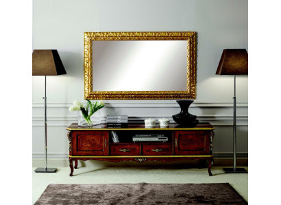Luxury 2-piece set sideboard lowboard TV cabinet mirror Italian wood furniture wooden furniture