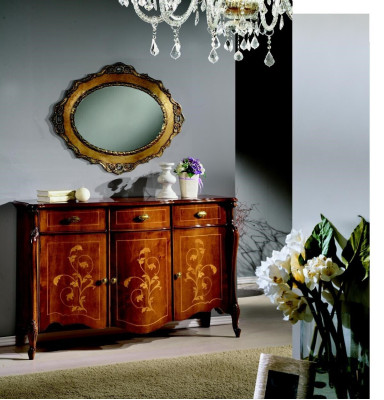 Furniture Style Baroque 2-piece Set Luxury Wood Italian Luxury Furniture Chest of drawers