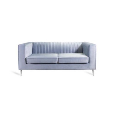 Sofa 2 Seater Gray Elegant Modern Luxury Design Wood Furniture Upholstery Fabric new