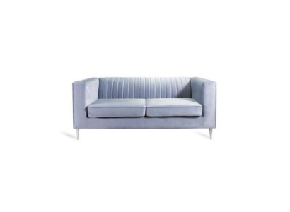 Sofa 2 Seater Gray Elegant Modern Luxury Design Wood Furniture Upholstery Fabric new