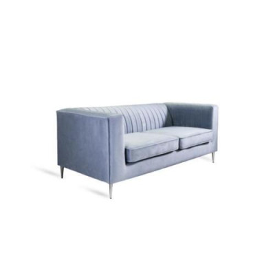 Sofa 2 Seater Gray Elegant Modern Luxury Design Wood Furniture Upholstery Fabric new