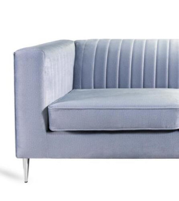 Sofa 2 Seater Gray Elegant Modern Luxury Design Wood Furniture Upholstery Fabric new