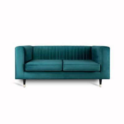 Sofa 2 Seater Green Elegant Modern Luxury Design Wood Furniture Upholstery Fabric new