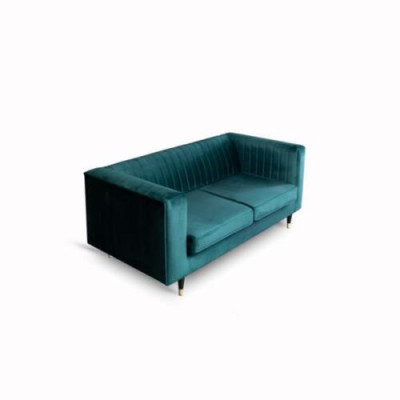 Sofa 2 Seater Green Elegant Modern Luxury Design Wood Furniture Upholstery Fabric new